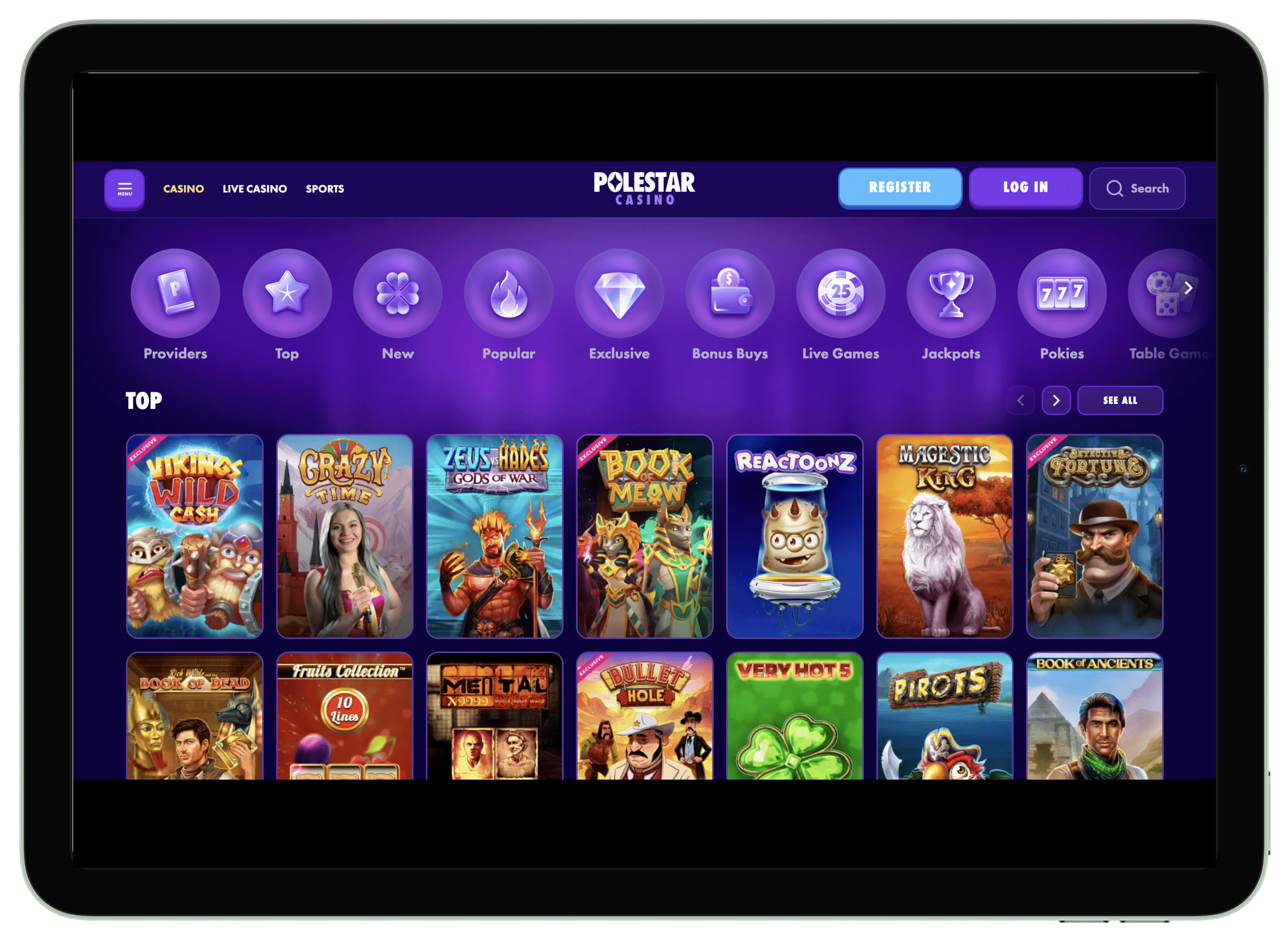 Polestar Casino Tablet